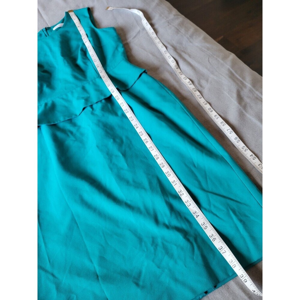 Calvin Klein Sleeveless Sheath dress With Peplum Waist Detail Lag Lagon  Size 8 - Picture 8 of 10